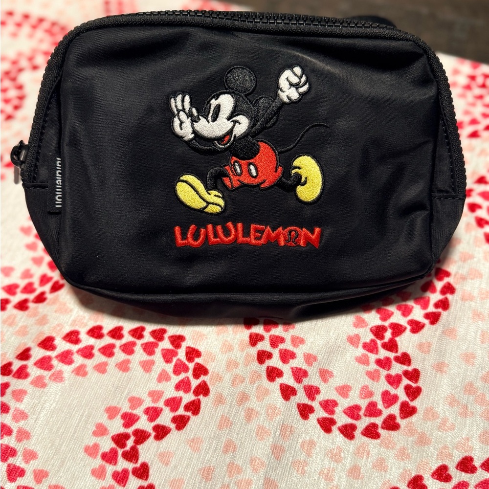 lululemon athletica Black and Red Mickey Mouse Toiletry Bag